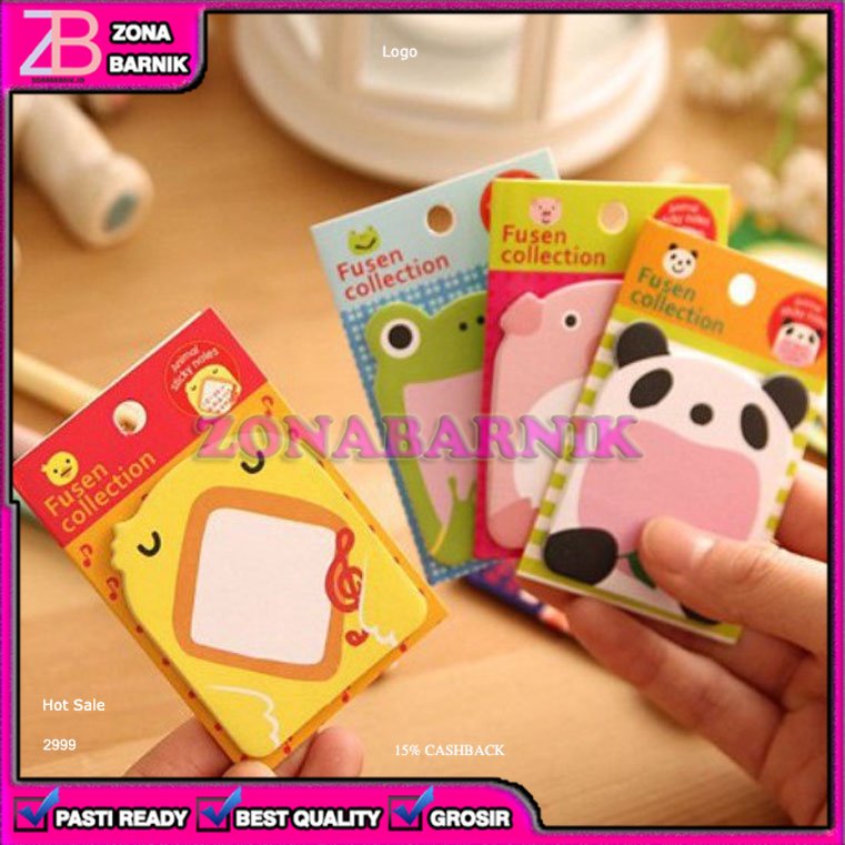 

[ZB] STICKY NOTES TEMPELAN CATATAN KERTAS KARAKTER ANIMAL