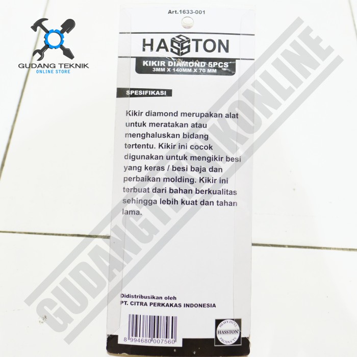 Kikir Diamond File 1 SET isi 5 Pcs 1633-001 HASSTON PROHEX / Kikir Intan Emas 5Pcs SET 1633 001 HASSTON PROHEX