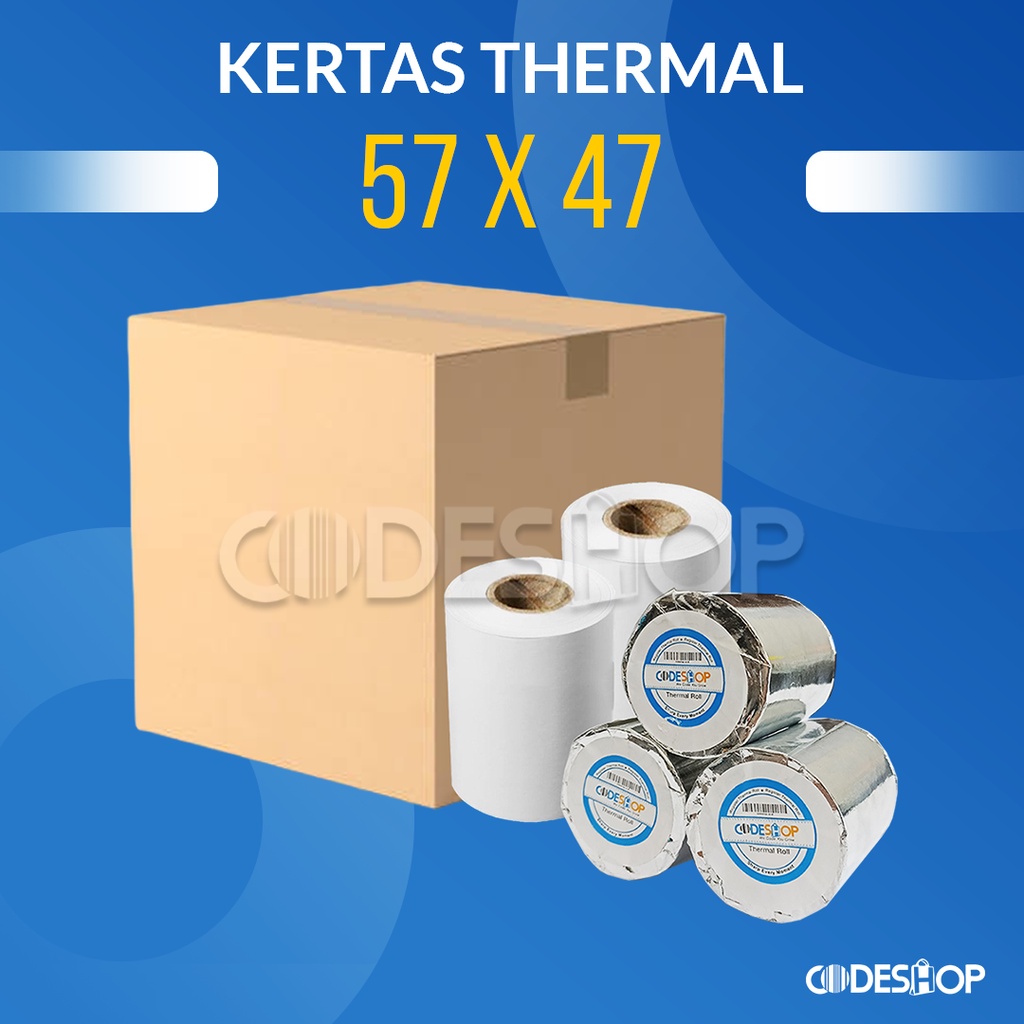 1 Dus - Kertas Struk Kasir 57 x 47mm Merek Codeshop