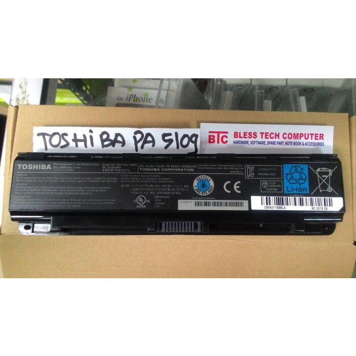 Original Baterai TOSHIBA Satellite C40 C40-A C50 C50D C55 C70 C75 S70