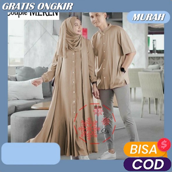 Maxy Mute/Gamis/Gamis Brukat/Gamis Gamis Couple Lebaran Baju Muslim Kapel Pasangan Suami Istri Forma