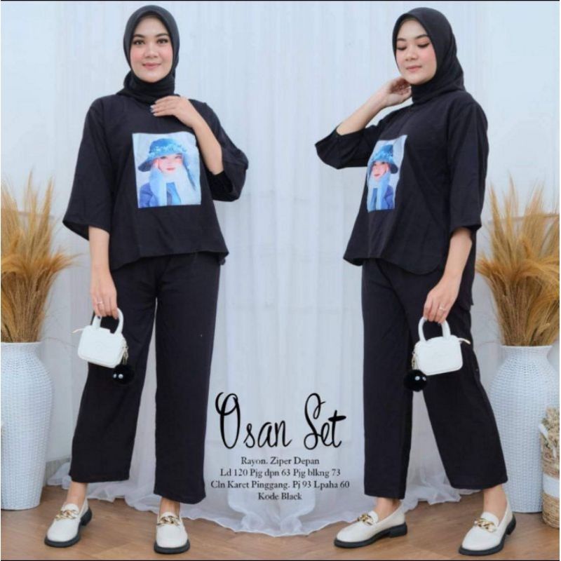 OSAN SET // SETELAN CELANA WANITA SABLON