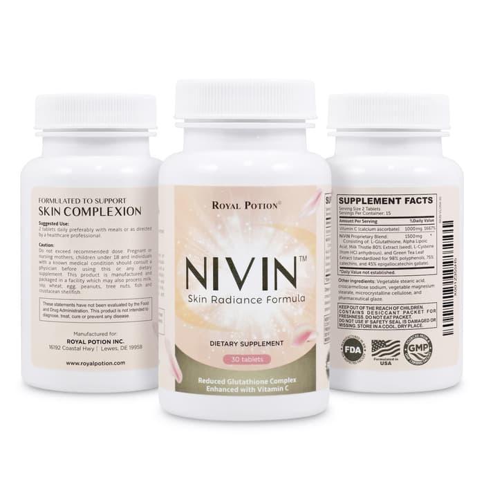 BISA COD | Royal Potion Gluta Nivin Skin Radiance Formula Original Obat Vitamin Suplemen Pemutih Kul