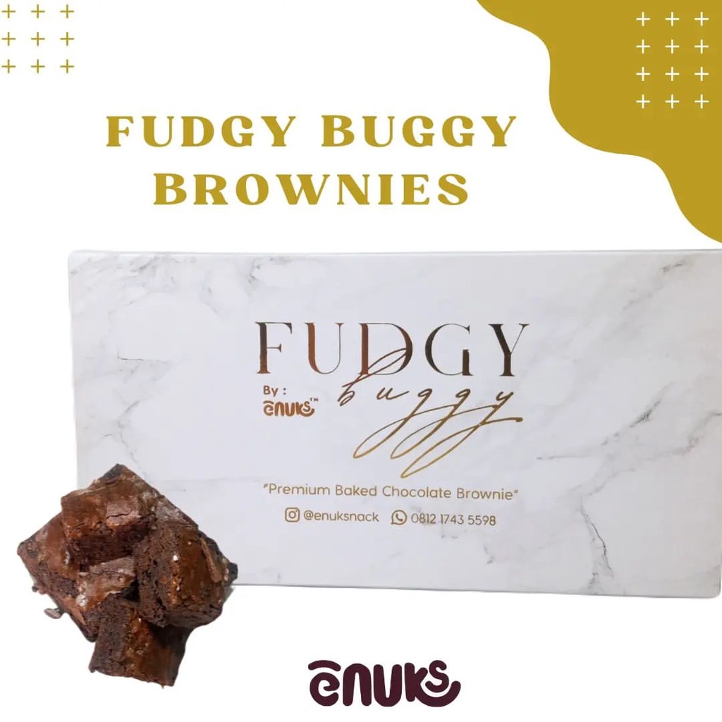 

Brownies Panggang Enuks Fudgy Buggy Original Coklat Premium