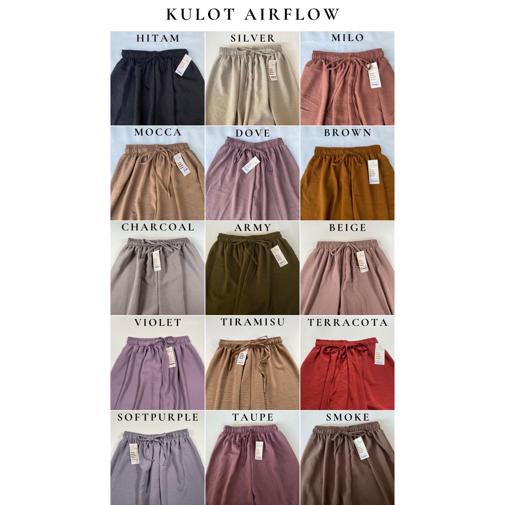 KULOT CRINCLE AIRFLOW HIGHWAIST LOOSE PANTS PREMIUM