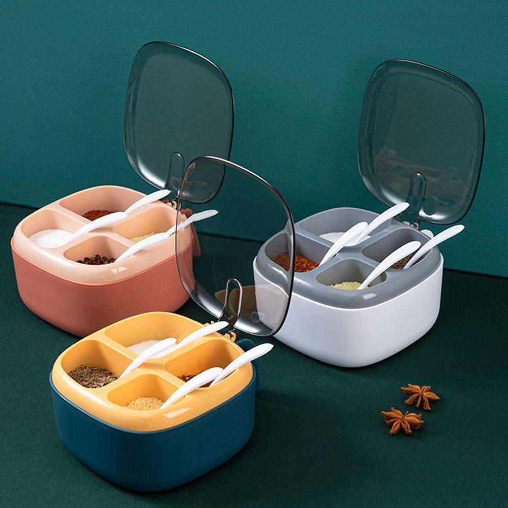 [Elegan] Toples Bumbu Lada Dapur Storage Organizer Wadah Bumbu Anti Lembab Plastik