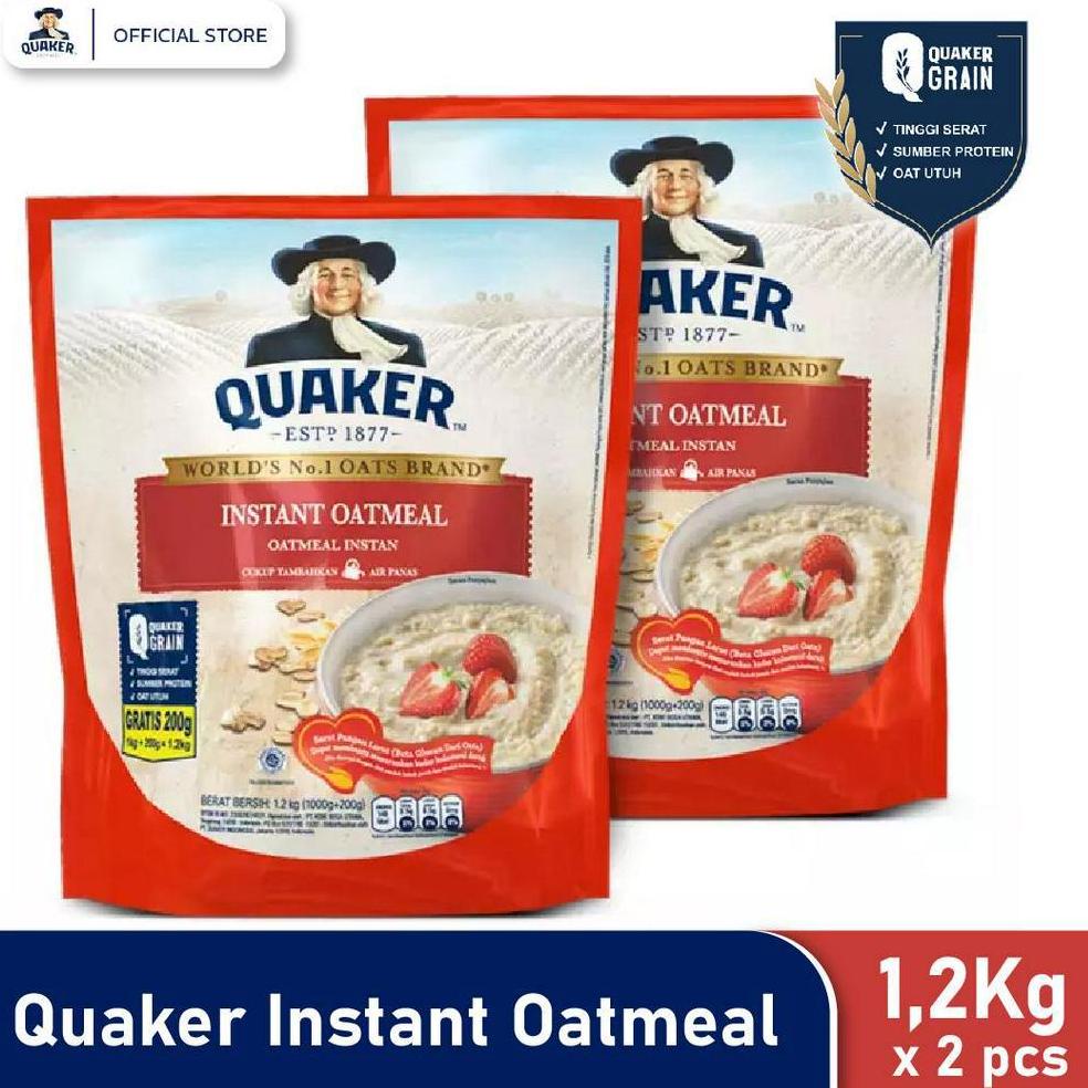 

Big sale Quaker Instant Oatmeal 1200 gr Twin Pack HYI