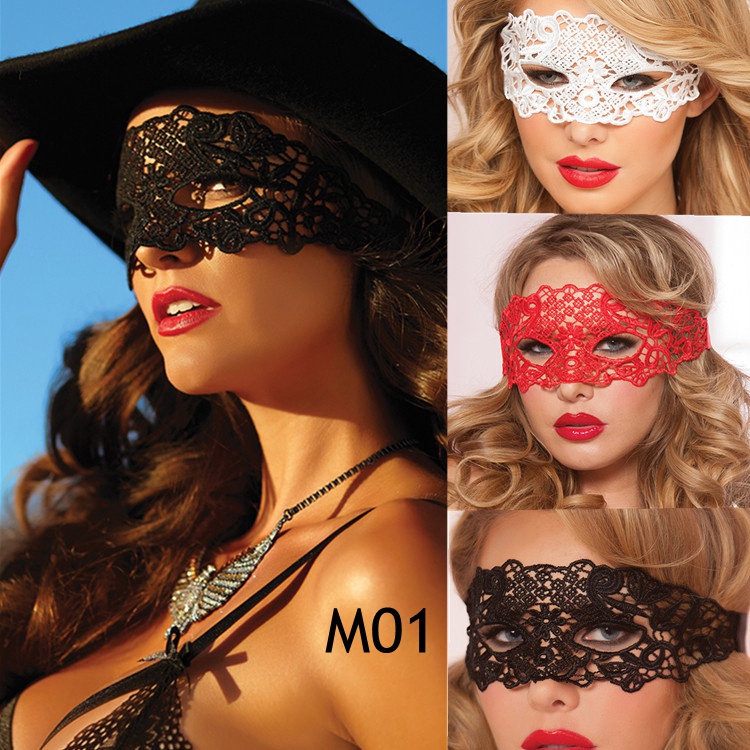 Penutup Mata Renda Bordir Untuk Pesta Masquerade Halloween Aksesoris Lingerie M03