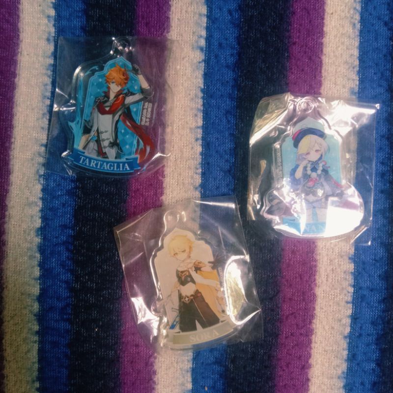 Gantungan Kunci Anime Game Genshin Impact Tartaglia Childe Nana Qiqi Sora Aether