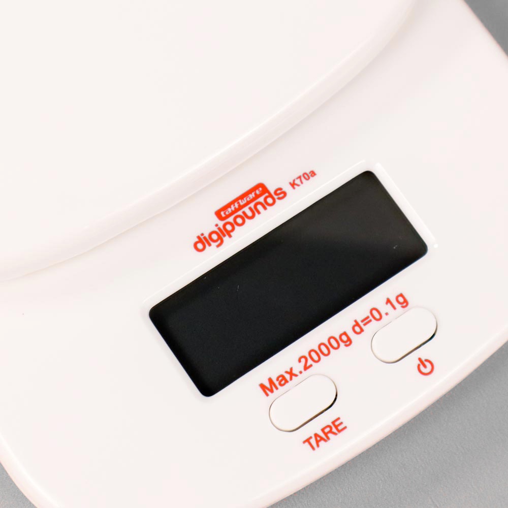 TAFFWARE DIGIPOUNDS TIMBANGAN DAPUR MINI DIGITAL SCALE 2KG AKURASI 0.1G K70a PUTIH