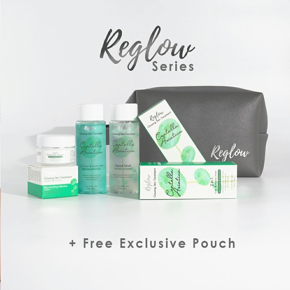 Reglow by dr Shindy Wajah Cerah Glowing Free Sheetmask Reglow, Pouch dan Gift menarik