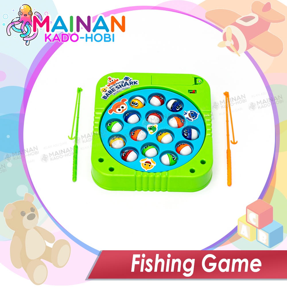 KADO ULANG TAHUN ANAK MAINAN PANCINGAN IKAN BABY SHARK FISHING GAME