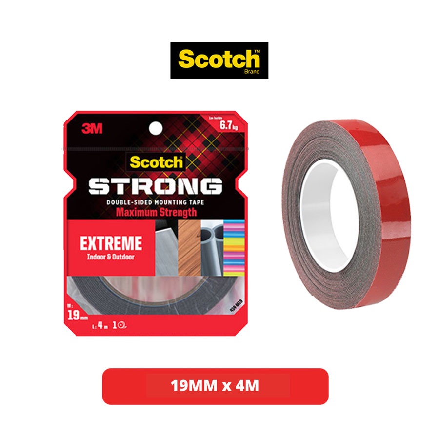 

3M Scotch Extreme Double Sided Mounting Tape 414 M19 Isolasi Perekat 19 mm x 4 meter