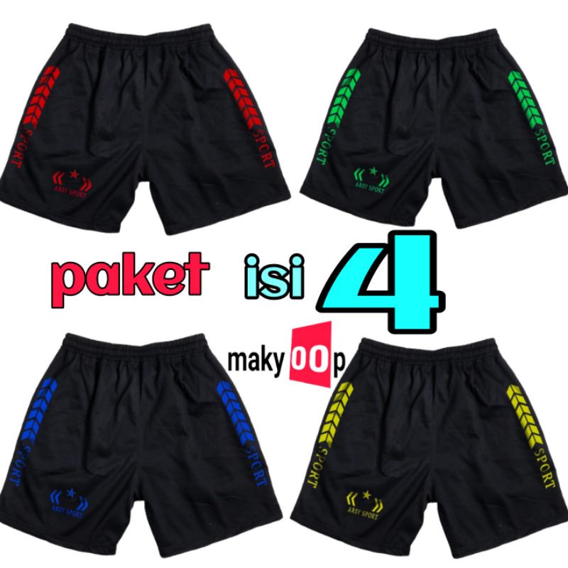 Celana Pendek Sport paket isi 4 celana 40 ribu