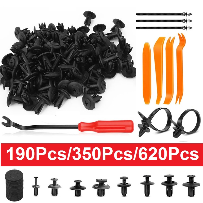 Baut Rivet Clip Fender Doortrim Bumper Dashboard Push Pin Klip Plastik Baut Kancing Mobile Universal Car Fasteners Trim Kit 190PCS 350PCS 620PCS