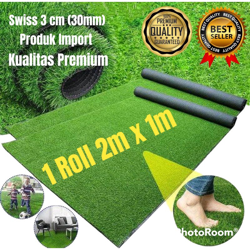 Jual Karpet Rumput Sintetis Ukuran M X M Tipe Swiss Premium Tebal Cm Shopee Indonesia