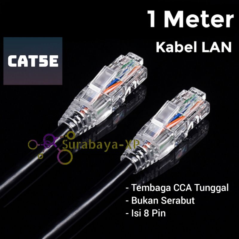 Kabel LAN 1M UTP CAT5E 1 M 1 Meter 1Meter FTP SPECTRA