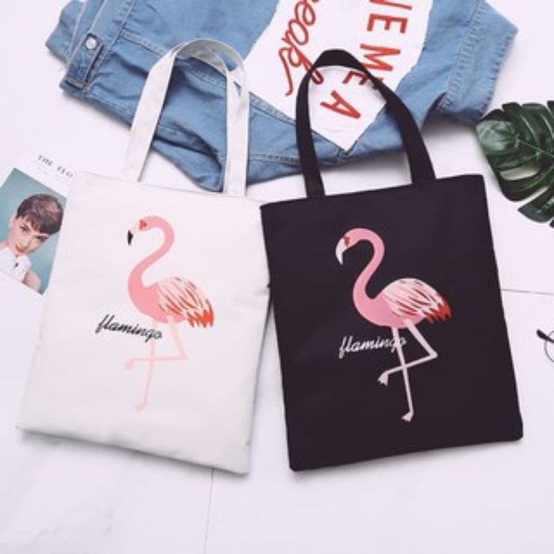 TOTEBAG MOTIF FLAMINGO