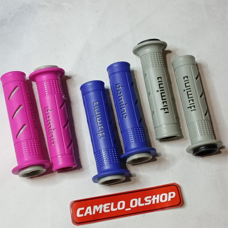 handgrip domino pink / grip domino biru grip domino abu / hangrip sarung motor grip sarung gas motor / Handgrip Supersoft Pink Putih Biru Abu Abu Universal Premium Handfat grip domino new