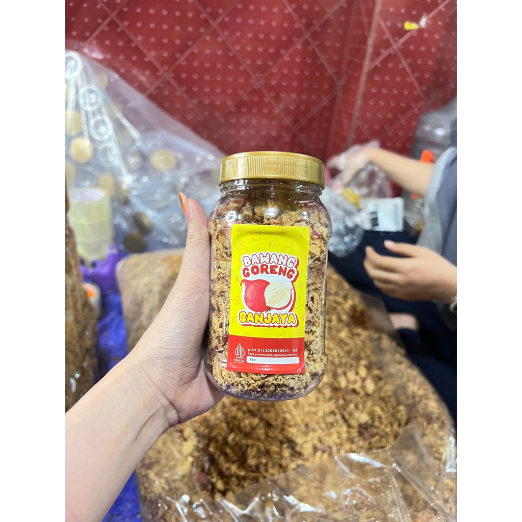 BAWANG GORENG BREBES SANJAYA 130GR ( TANPA UBI )