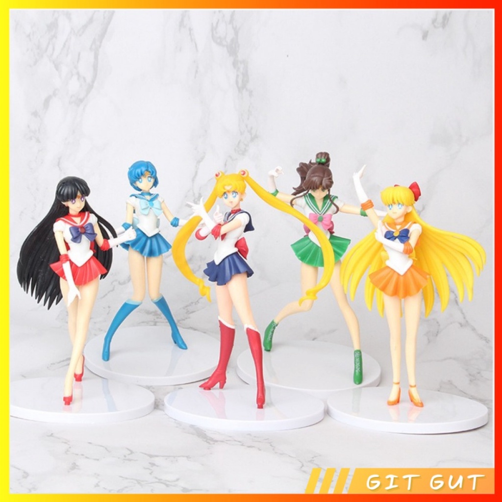 Action Figure Pajangan Mainan Sailor Moon Venus Mars Jupiter Mercury