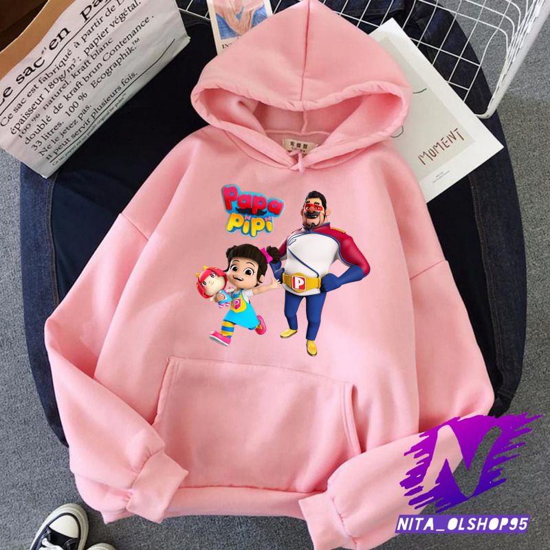 hoodie papa pipi sweater anak papa pipi