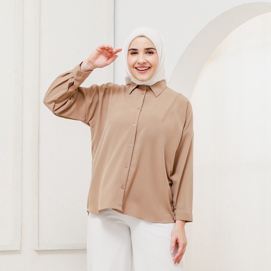 Kemeja Basic jumbo murah XXL LD110