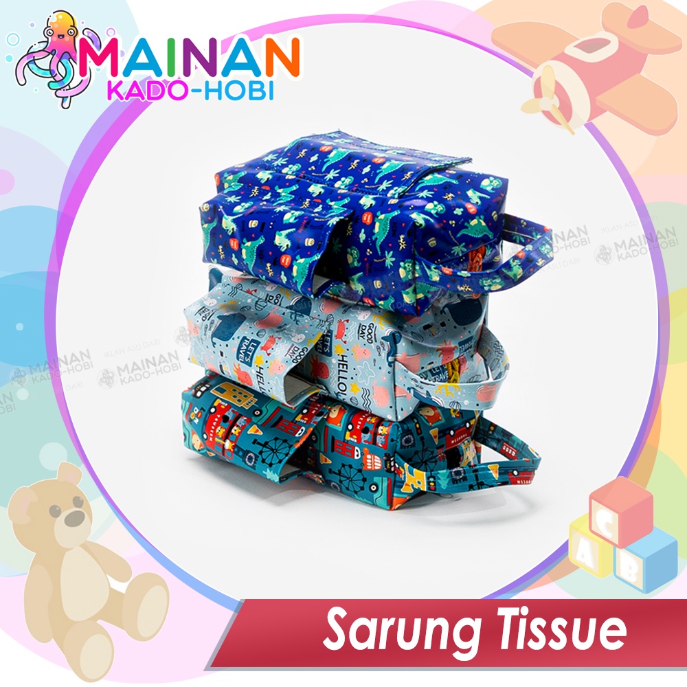 HADIAH ULANG TAHUN ANAK SARUNG TISSUE KARAKTER CARTOON TEMPAT KOTAK TISU