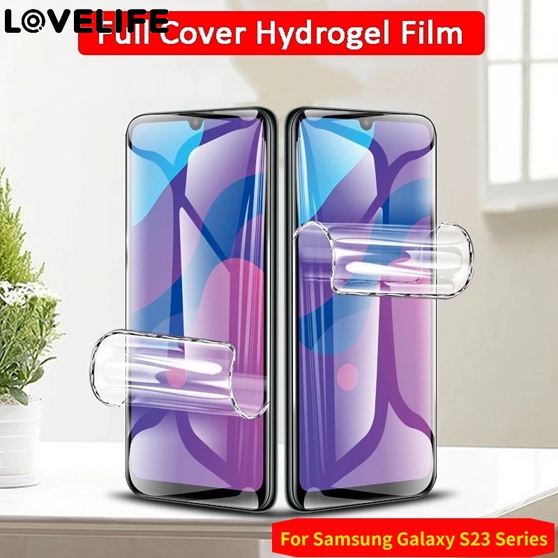 Film Layar Telepon Anti-Mudge Full Coverage Film Pelindung HD Soft Phone Front Film Anti Gores Film Hidrophobic Untuk Samsung Galaxy S23/S23 Plus/S23 Ultra