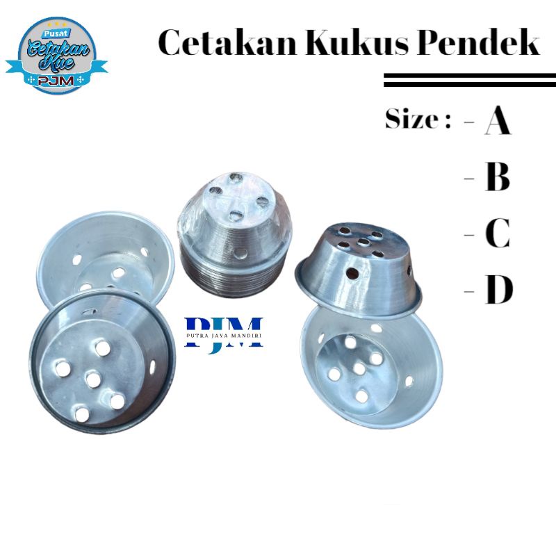 CETAKAN BOLU KUKUS MEKAR PENDEK LUBANG ALUMINIUM