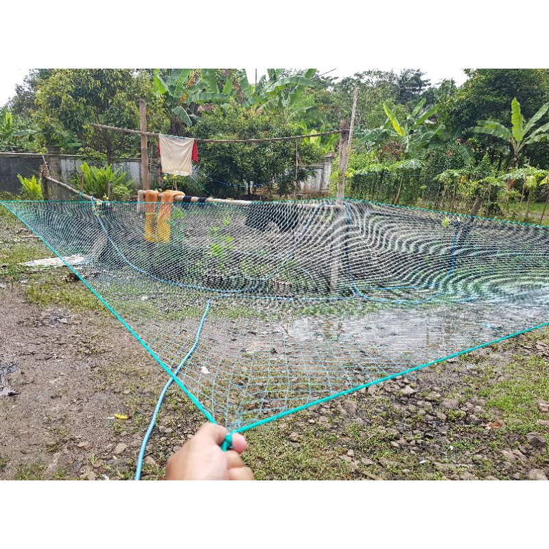 jaring anco nilon lubang 2 inchi ( 2.5cm x 2.5cm ) benang D6 untuk mujaer nila bandeng