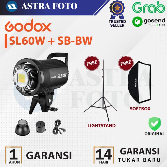 Paket Godox SL60w + Softbox SB-BW 60x90cm + Lighstand Spirit Eagle 2