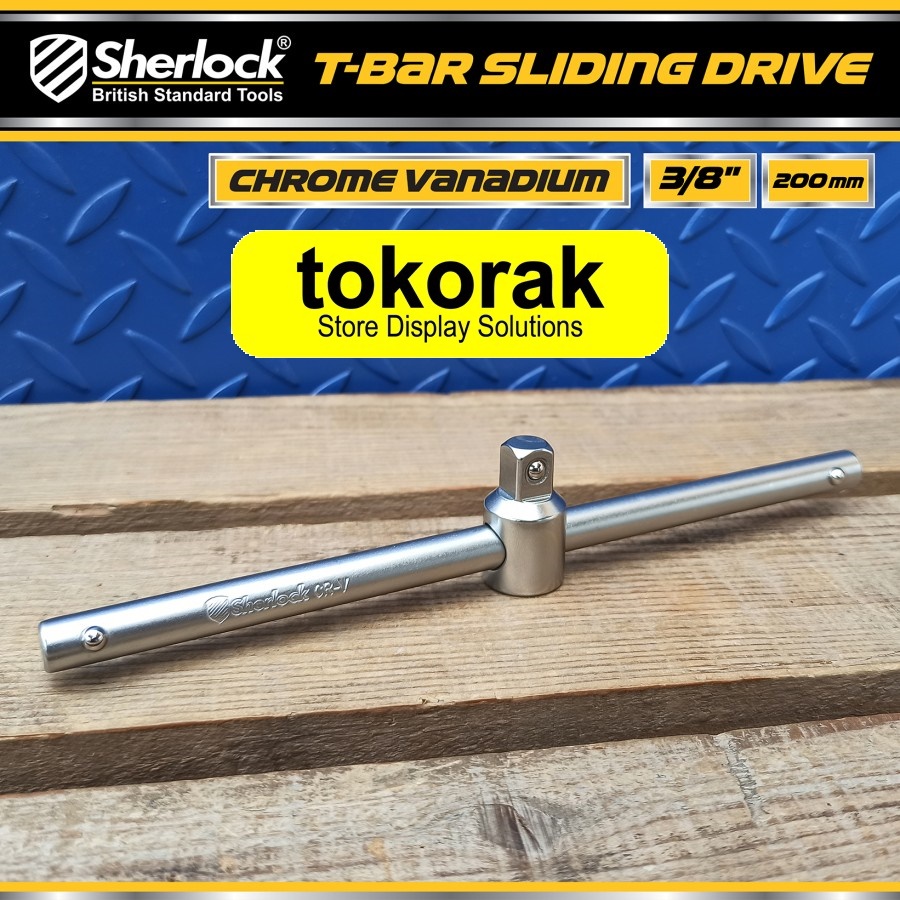 GAGANG KUNCI SOCK 3/8 X 8 INCH SHERLOCK SLIDING T BAR 3/8&quot; SOK T GESER