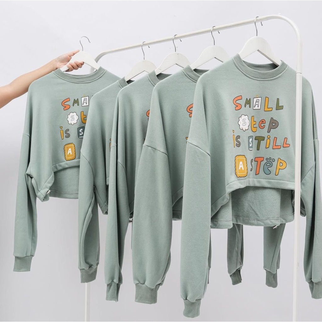 SMALL CROOPE TOP SWEATER WANITA - SWEATER CROOPE OVERSIZE