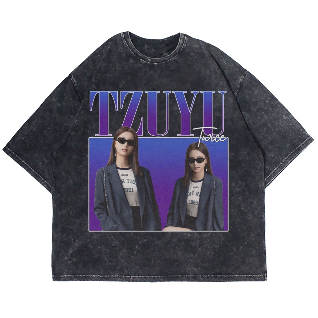 Patternmerch "kaos twice tzuyu Homage tee" Oversize T-shirt | washed tee | kaos vintage