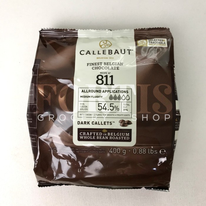 

siap kirim] [BUKAN REPACK] Callebaut 811 Dark Chocolate 54,5% Size 0,4 Kg