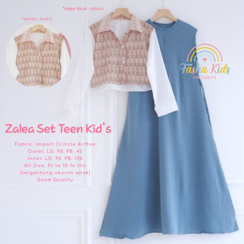ZALEA SET TEEN KIDS SETELAN MUSLIM ANAK 10 16TH FASHA KIDS