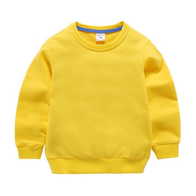 Sweater Basic Polos Untuk Anak Laki laki &amp; Perempuan Bahan Fleece II Sz M-Xl (Usia 2-10 th )