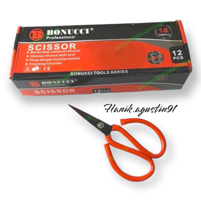 

Gunting Potong Bahan Kain Seng Serbaguna Tailor Scissors Gunting Kodok BONUCCI