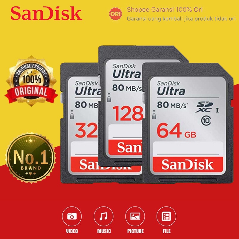 Sandisk SD kartu memori kecepatan tinggi kamera kartu besar 32 GB 64 GB 128 GB kartu memori kamera