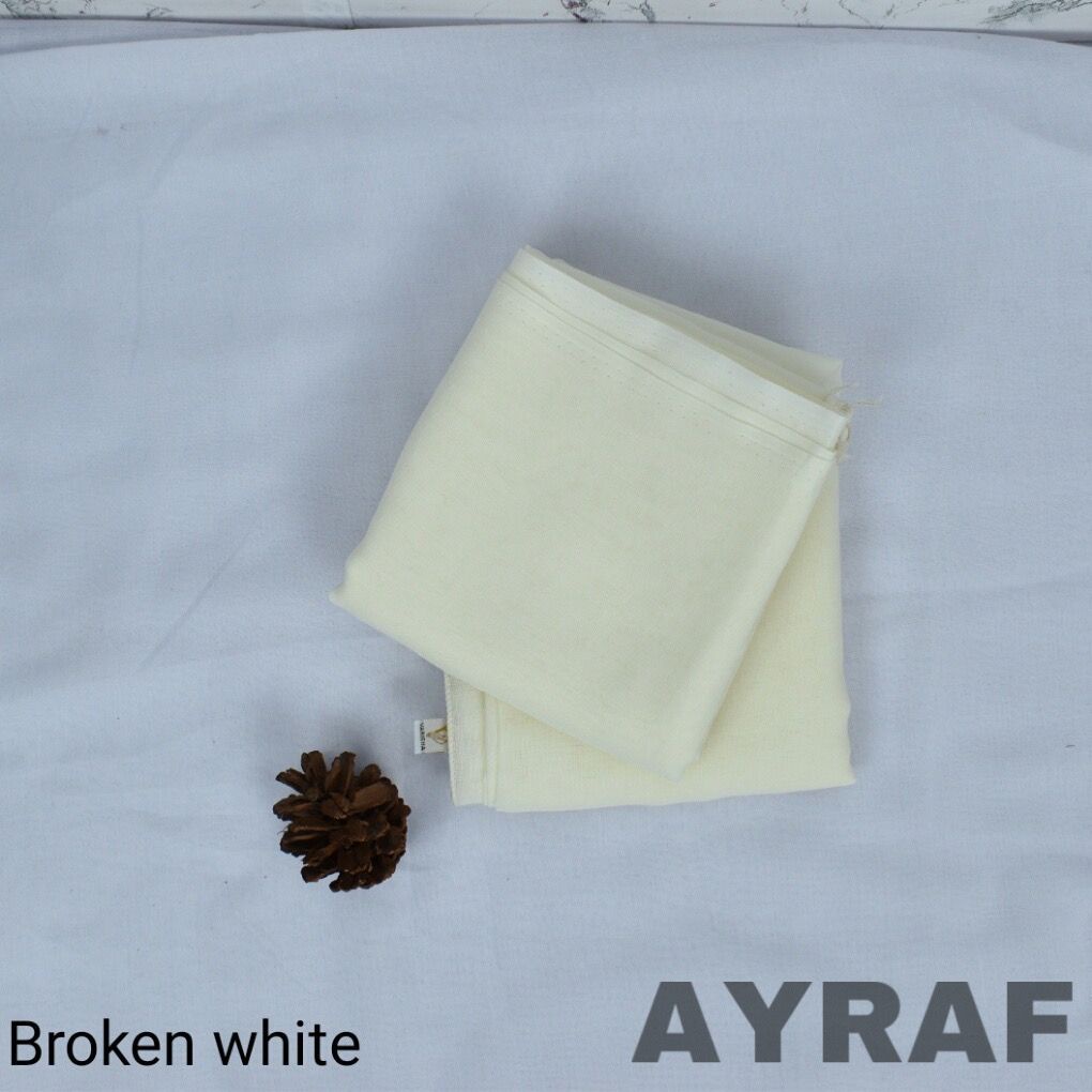 kerudung hijab segiempat voal paris premium size 110x110 by VARISHA warna putih bw