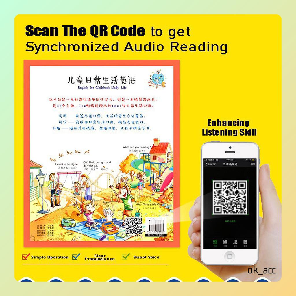 L Story Anak Belajar English Mandarin Scan QR Code Bilingual cover warna buku book