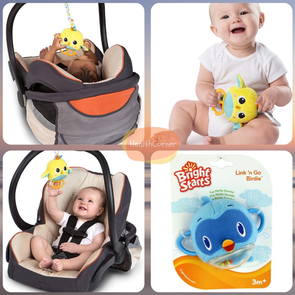 Bright Starts Rattle &amp; Go Birdie - Mainan Rattle Bunyi Anak Bayi ORIGINAL