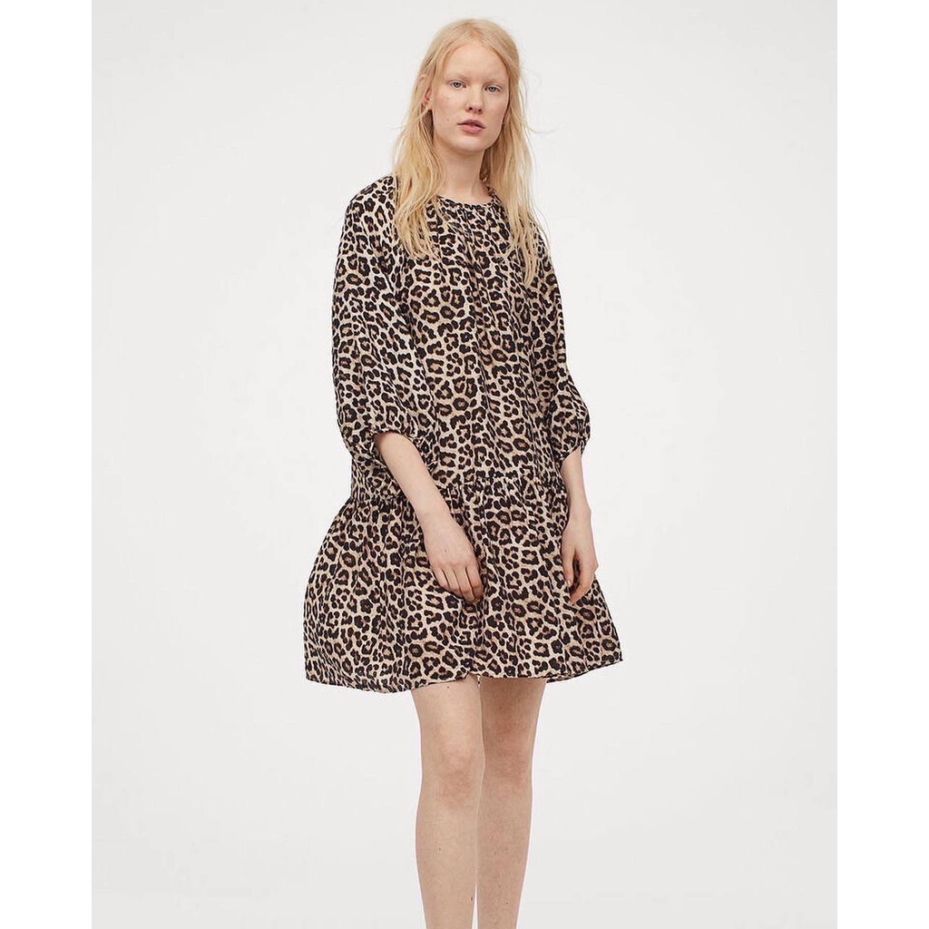 HM Leopard Balloon Sleeved Dress