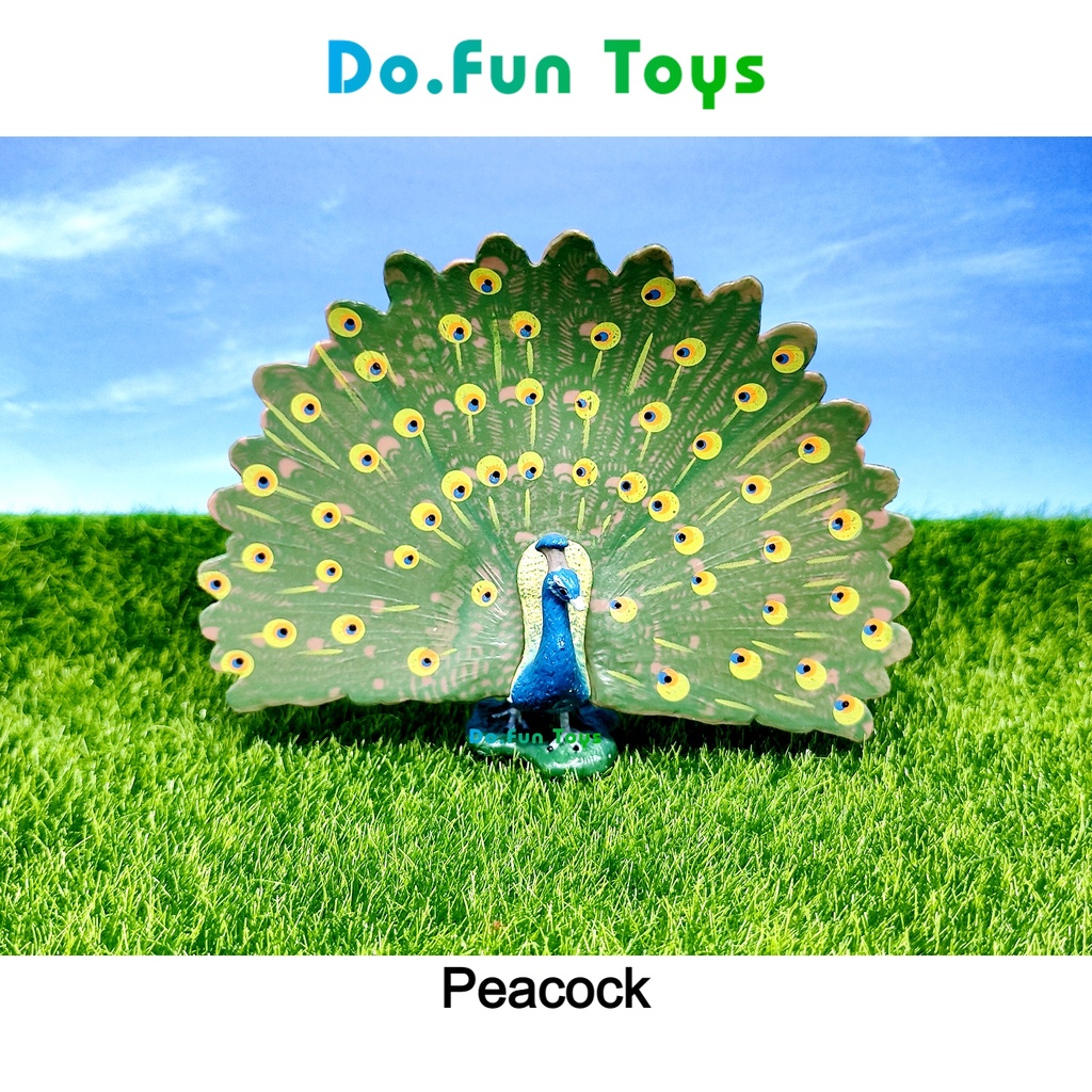 Animal Figurine | PEACOCK NEW / Mainan Miniatur Binatang Burung Merak