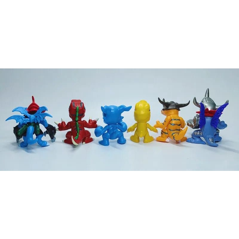 Figure Digimon Agumon Gerymon Set 6 Miniatur pajangan Topper Hiasan