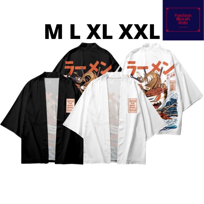 Kimono jepang pria wanita baju lebaran modern harajuku M L XL XXL 2XL
