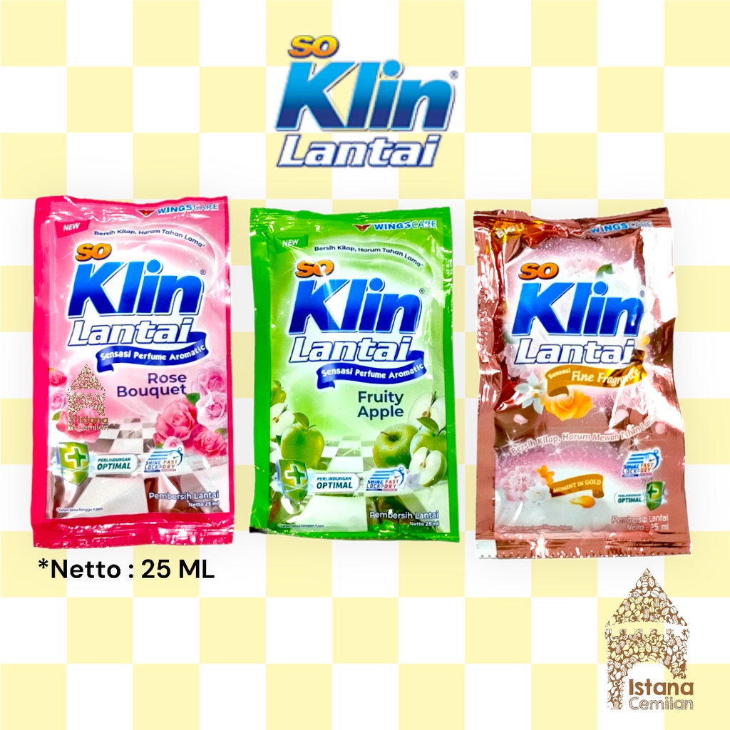 So Klin Lantai Sabun Pembersih Pel Lantai Sachet 25 ML