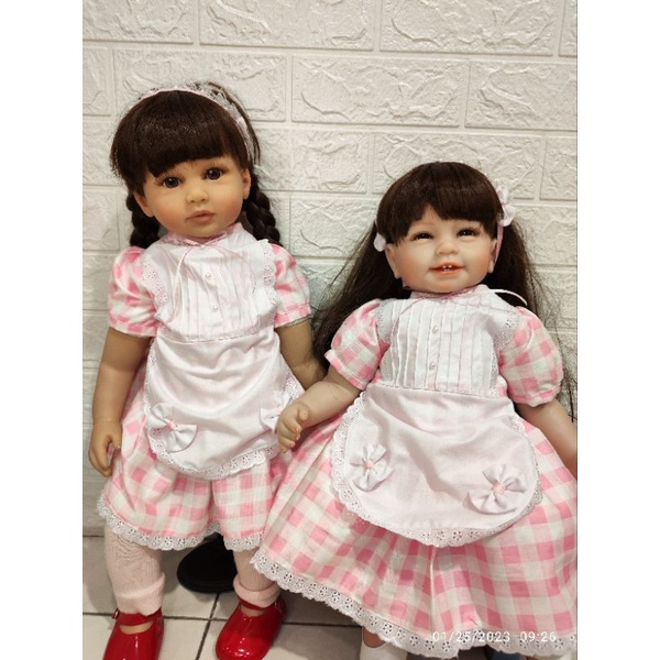 maid dress boneka reborn 22-24 inch termasuk bando (hanya baju)