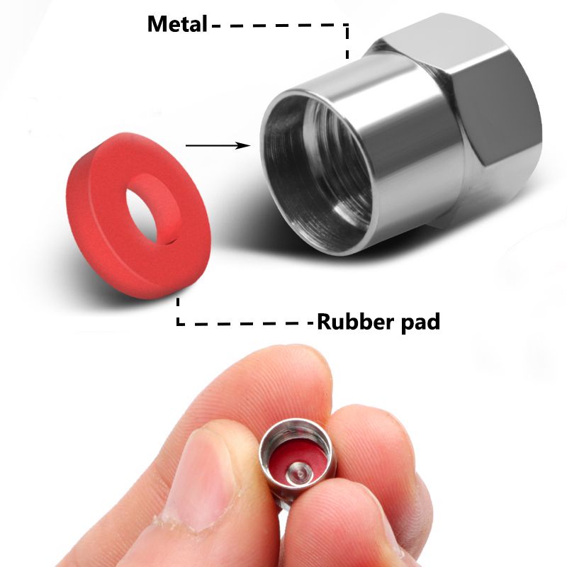 4pcs Tutup Pentil Ban Mobil Universal Tutup Penutup Pentil Mobil Ban Dengan Karet Pelindung Car Tyre Wheel Valve Cap